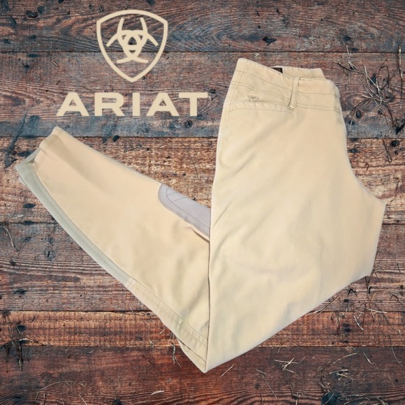 Ariat Pants - Ariat Women's Brittany Low Rise Breeches Suede Grip Riding Pants Beige Tan‎ 26L